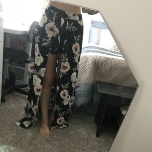 Gorgeous floral Romper maxi skirt !